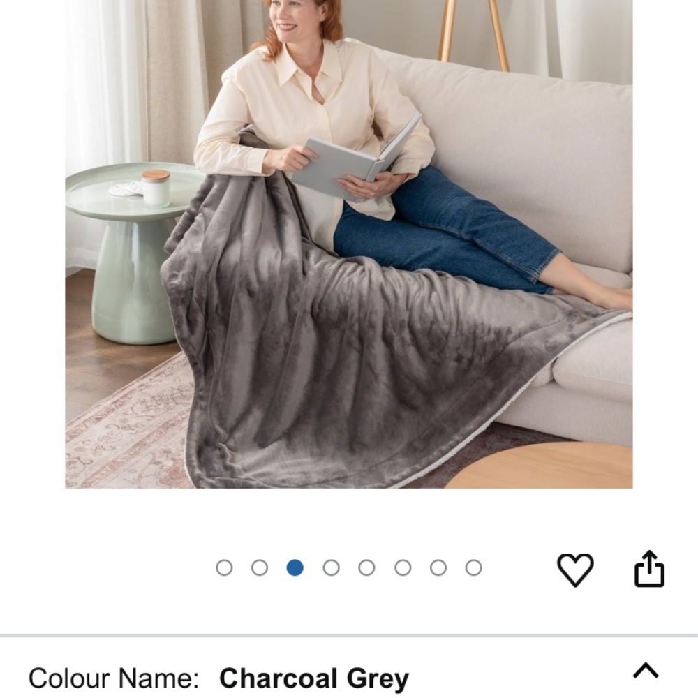 Berkshire Gray Plush Throw Blanket